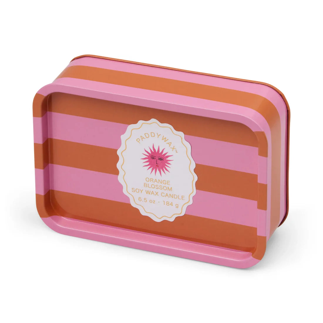 Paddywax Printed Tin Candle - Sun Orange Blossom