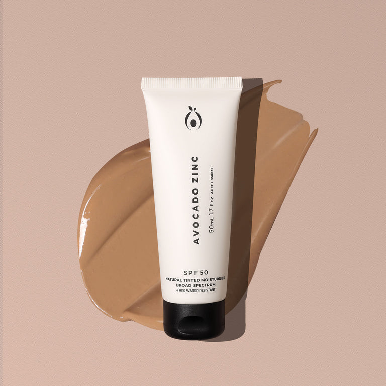 Avocado Zinc Tinted Moisturiser SPF50 - Medium Dark