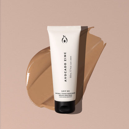 Avocado Zinc Tinted Moisturiser SPF50 - Medium Dark