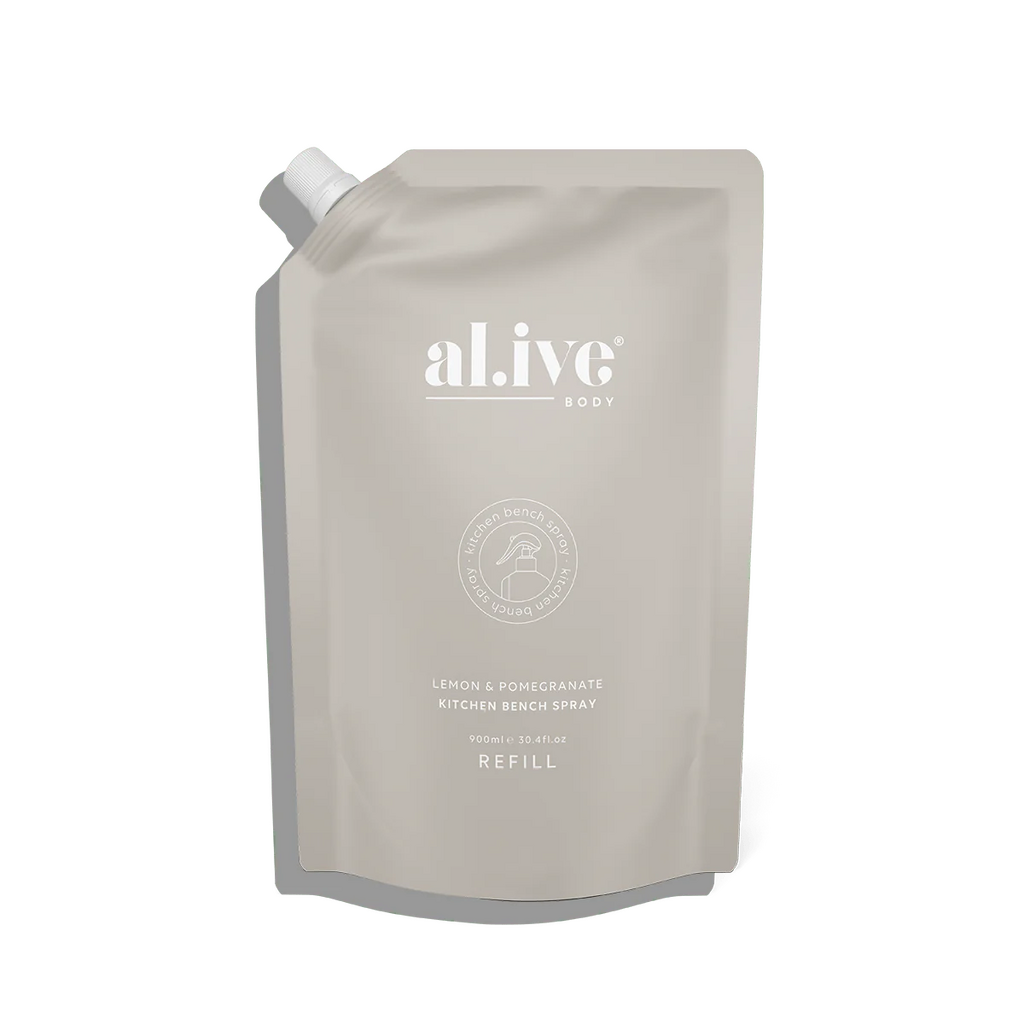Al.ive Kitchen Bench Spray 900ml Refill - Lemon &amp; Pomegranate