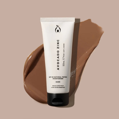 Avocado Zinc Tinted Moisturiser SPF50 - Dark