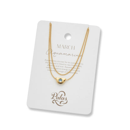 Palas March Aquamarine Birthstone Necklace