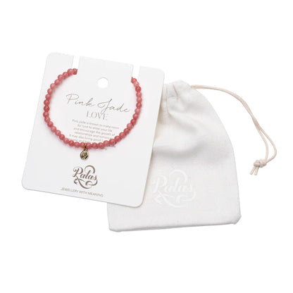 Palas Pink Jade Love Healing Gem Bracelet