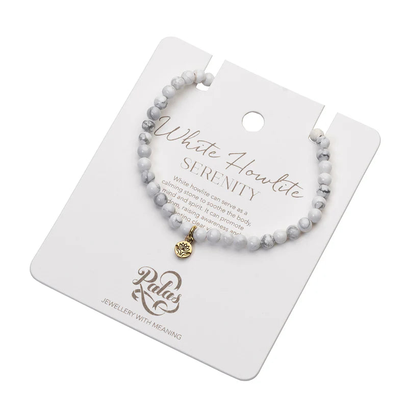 Palas White Howlite Healing Gem Bracelet