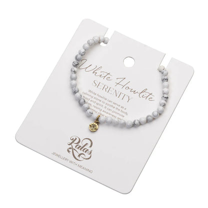 Palas White Howlite Healing Gem Bracelet