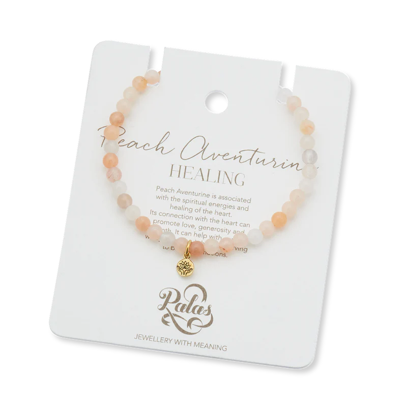 Palas Peach Aventurine Healing Gem Bracelet