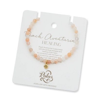 Palas Peach Aventurine Healing Gem Bracelet