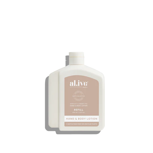 Al.ive Hand &amp; Body Lotion 650ml Refill - Apricot &amp; Sweet Fig