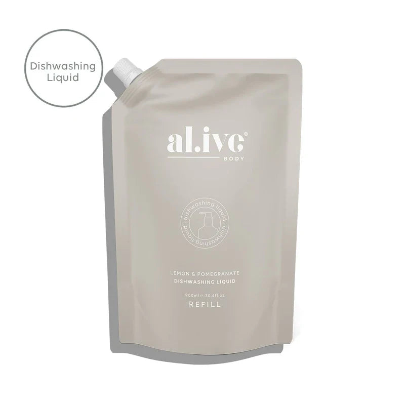 Al.ive Kitchen Dishwashing Liquid 900ml Refill - Lemon &amp; Pomegranate
