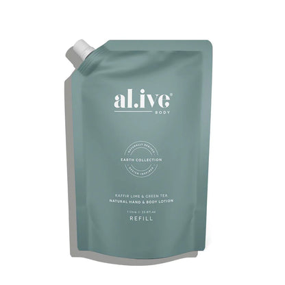 Al.ive Hand &amp; Body Lotion 1L Refill - Kaffir Lime &amp; Green Tea