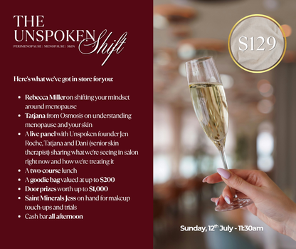 The Unspoken Shift- Perimenopause | Menopause | Skin - EVENT TICKET