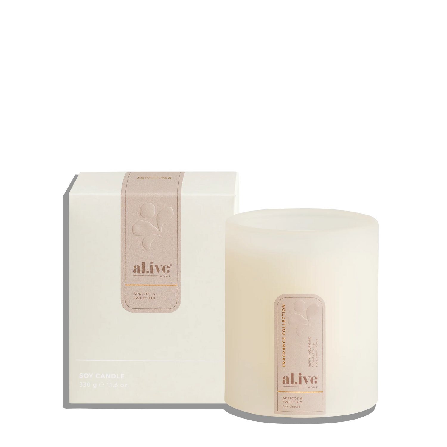 Al.ive Soy Candle - Apricot &amp; Sweet Fig