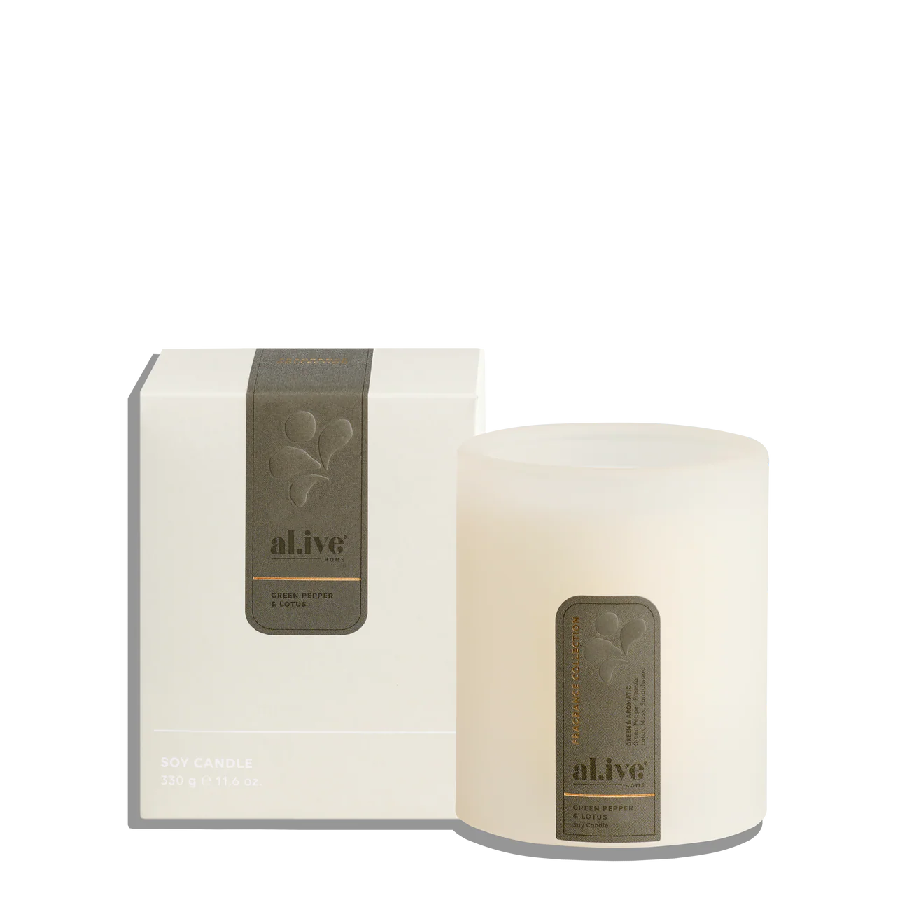 Al.ive Soy Candle - Green Pepper &amp; Lotus