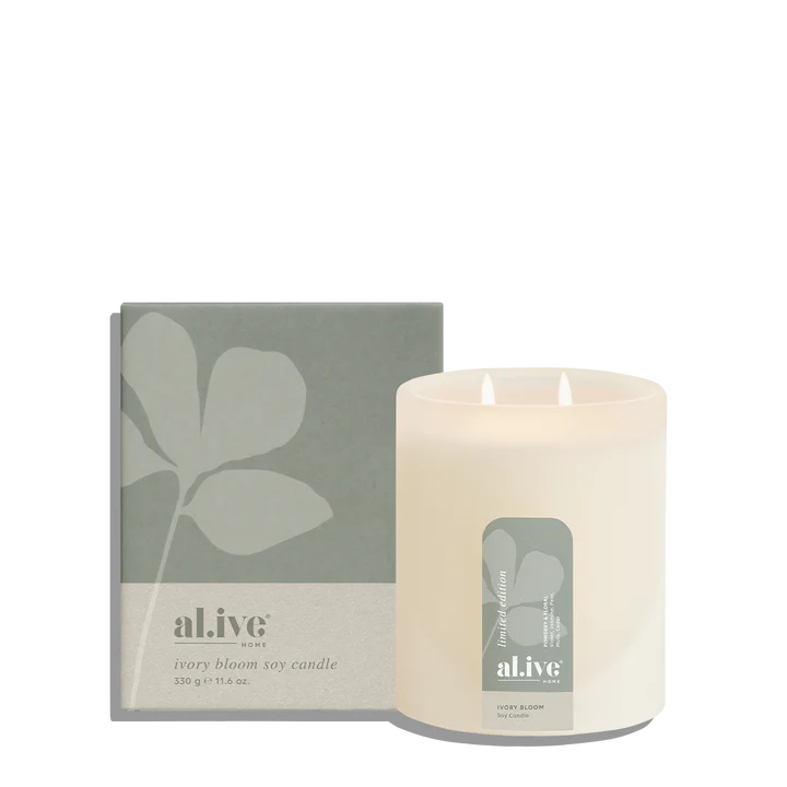 al.ive Ivory Bloom Soy Candle