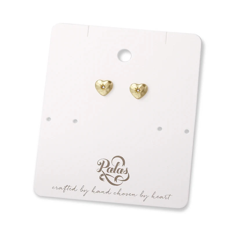 Little light love heart stud earrings