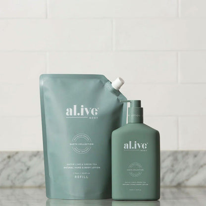 Al.ive Hand &amp; Body Lotion 1L Refill - Kaffir Lime &amp; Green Tea