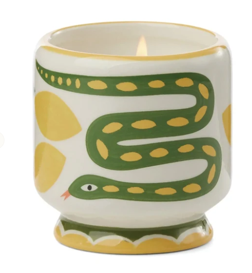 Paddywax A Dopo 8 oz./226g Snake Ceramic Candle - Wild  Lemongrass Boxed